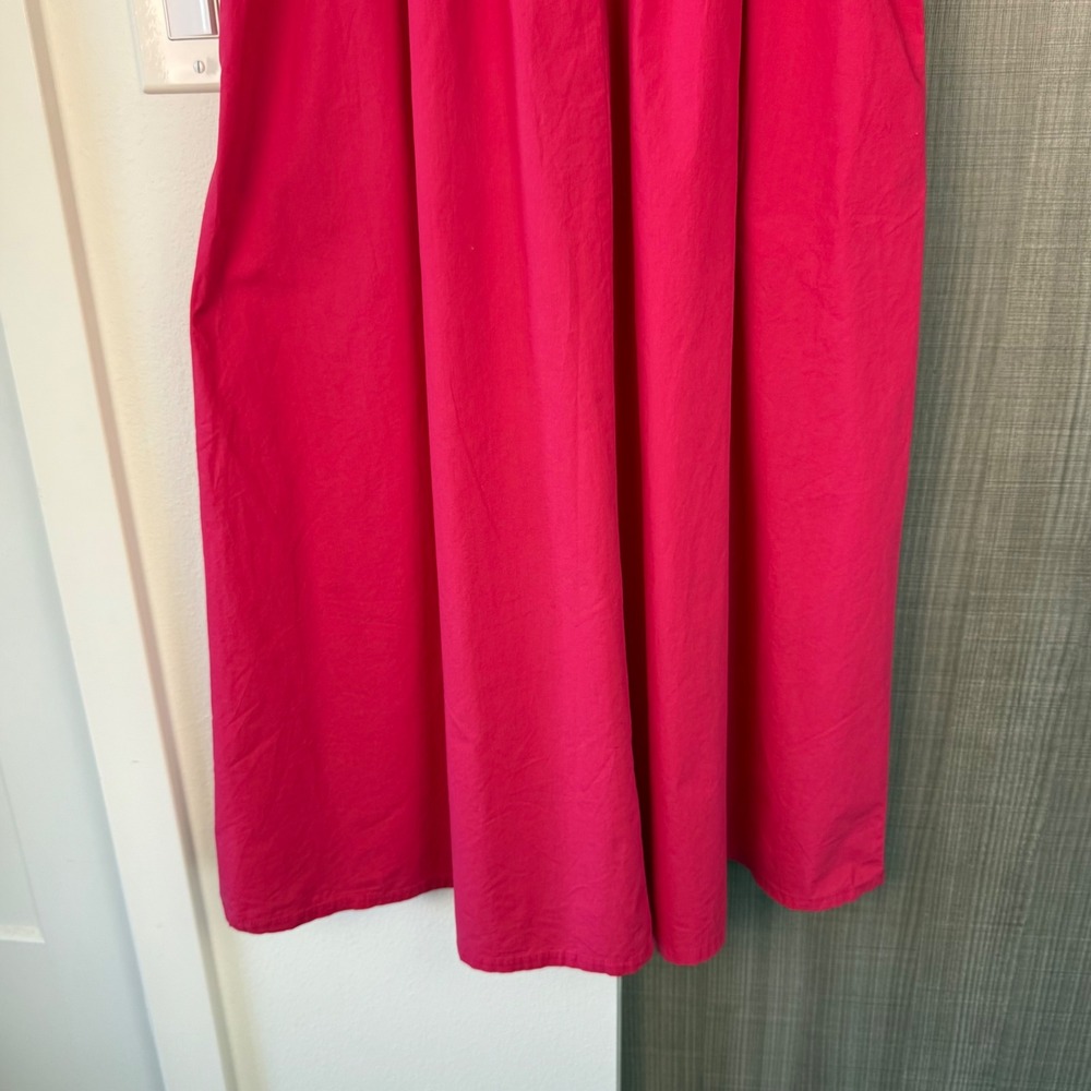 Xirena Cyra Midi Dress Pink Tulip Sleeveless 100% Cotton Empire Waist Size XS - Picture 10 of 11